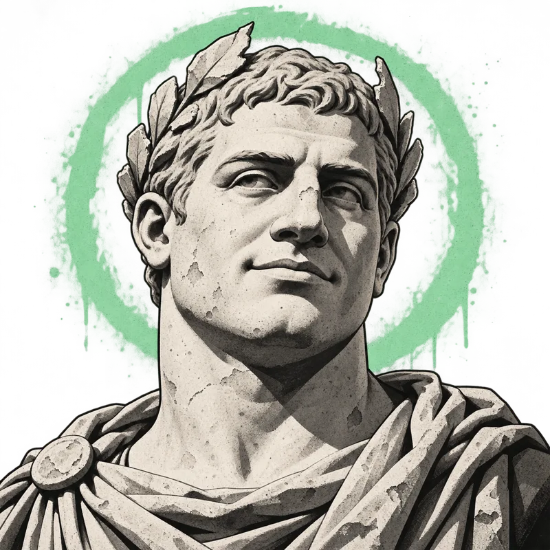 Illustrated Roman-style portrait placeholder for Jonathan T.