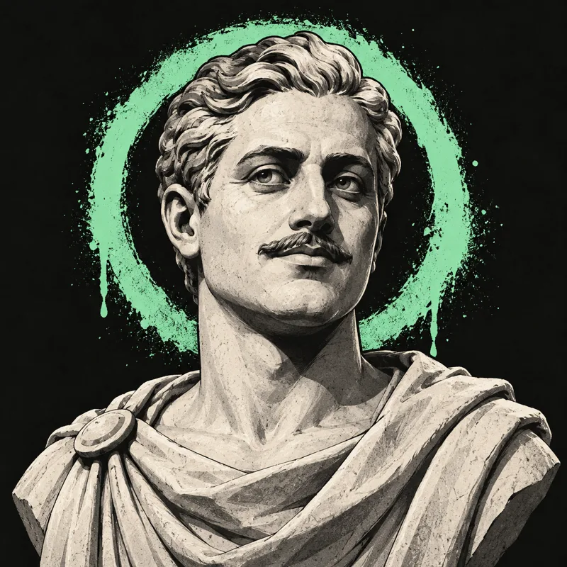 Illustrated Roman-style portrait placeholder for Veerabhadra D.